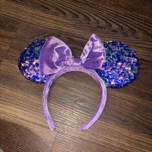 Purple Sequin Mouse Ears Headband